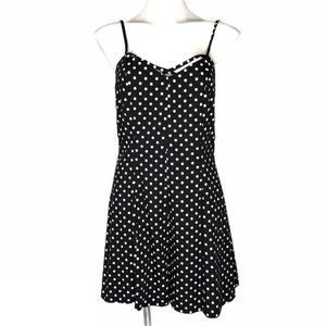 Vintage Nicole Elizabeth B&W Polka Dot Romper